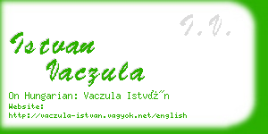 istvan vaczula business card